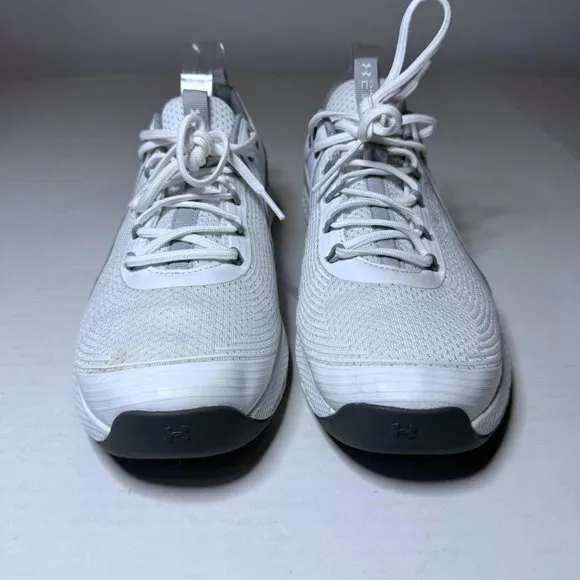 Under Armour Size 12 White Charged Commit TR 3 Sneakers Running Shoes Training