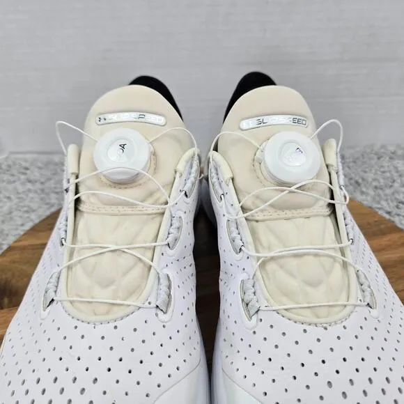 Under Armour SlipSpeed White Black Athletic Training Shoes Mens 9 3027049-101