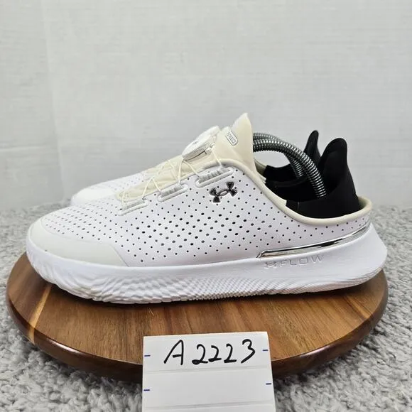 Under Armour SlipSpeed White Black Athletic Training Shoes Mens 9 3027049-101