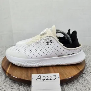Under Armour SlipSpeed White Black Athletic Training Shoes Mens 9 3027049-101