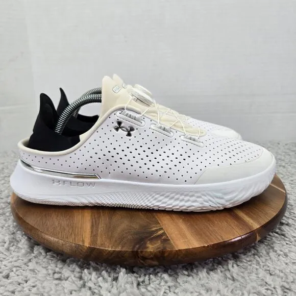 Under Armour SlipSpeed White Black Athletic Training Shoes Mens 9 3027049-101