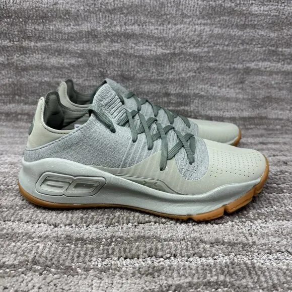 Under Armour Steph Curry 4 Olive Green Basketball Shoes #3000083-301 Size 8.5