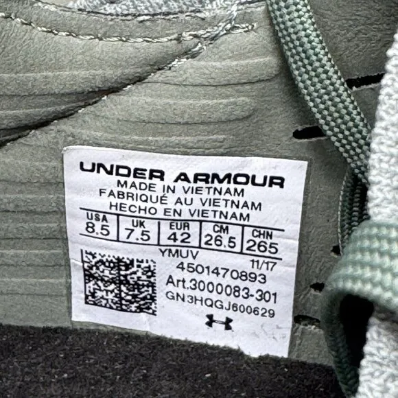 Under Armour Steph Curry 4 Olive Green Basketball Shoes #3000083-301 Size 8.5
