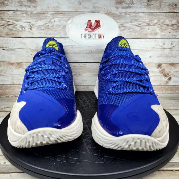 Under Armour Youth Size 7Y Curry 11 Low &quot;Dub Nation&quot; Blue Athletic Shoes