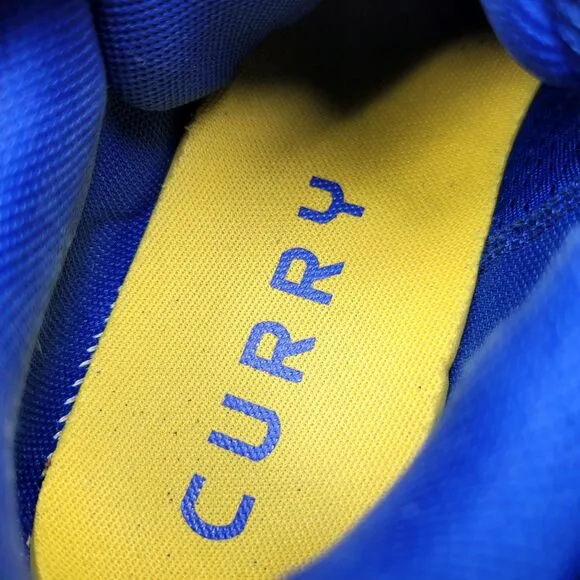 Under Armour Youth Size 7Y Curry 11 Low &quot;Dub Nation&quot; Blue Athletic Shoes