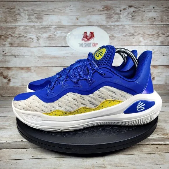 Under Armour Youth Size 7Y Curry 11 Low &quot;Dub Nation&quot; Blue Athletic Shoes