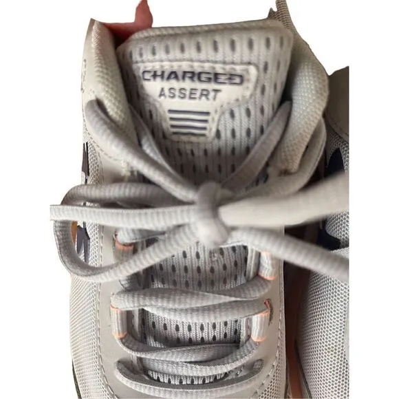Under Armour Womens Gray Charged Assert 8 Athletic Running Shoes Size 9