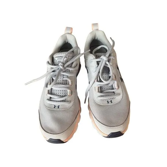 Under Armour Womens Gray Charged Assert 8 Athletic Running Shoes Size 9