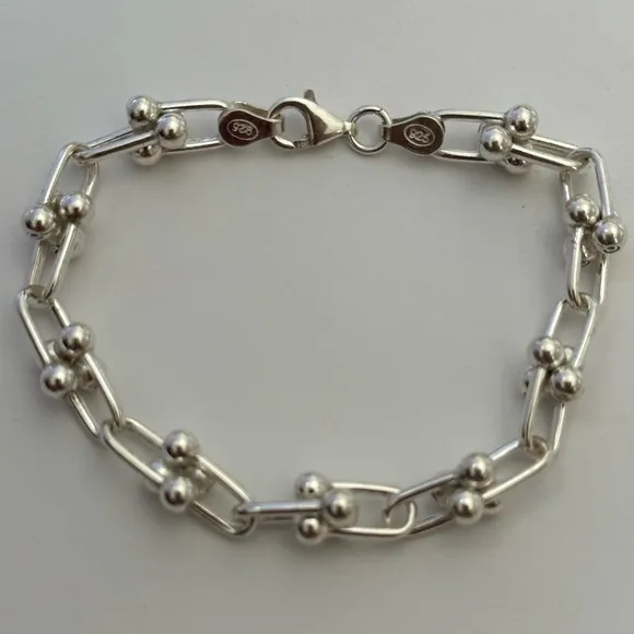 Unisex link chain 925 silver bracelet 7.25” 7.25 inches