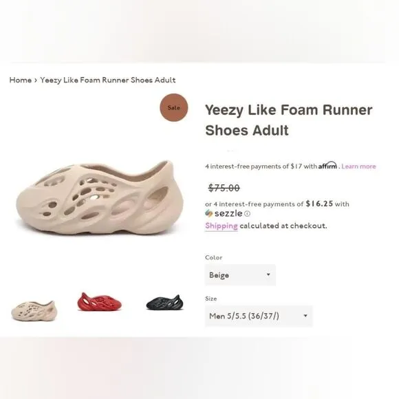 Unisex Foam Runners