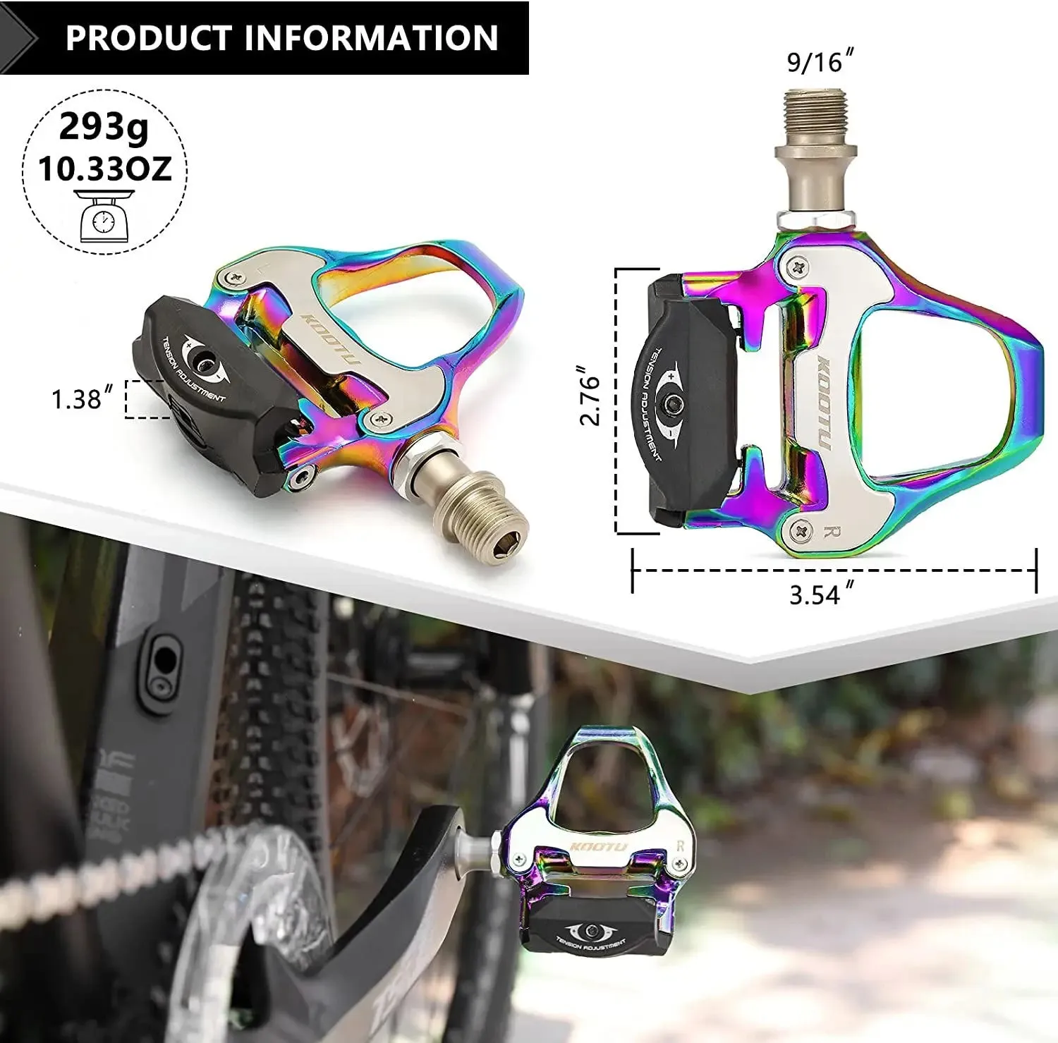 US Warehouse Road Bike Clipless Pedals With Sealed Bearings