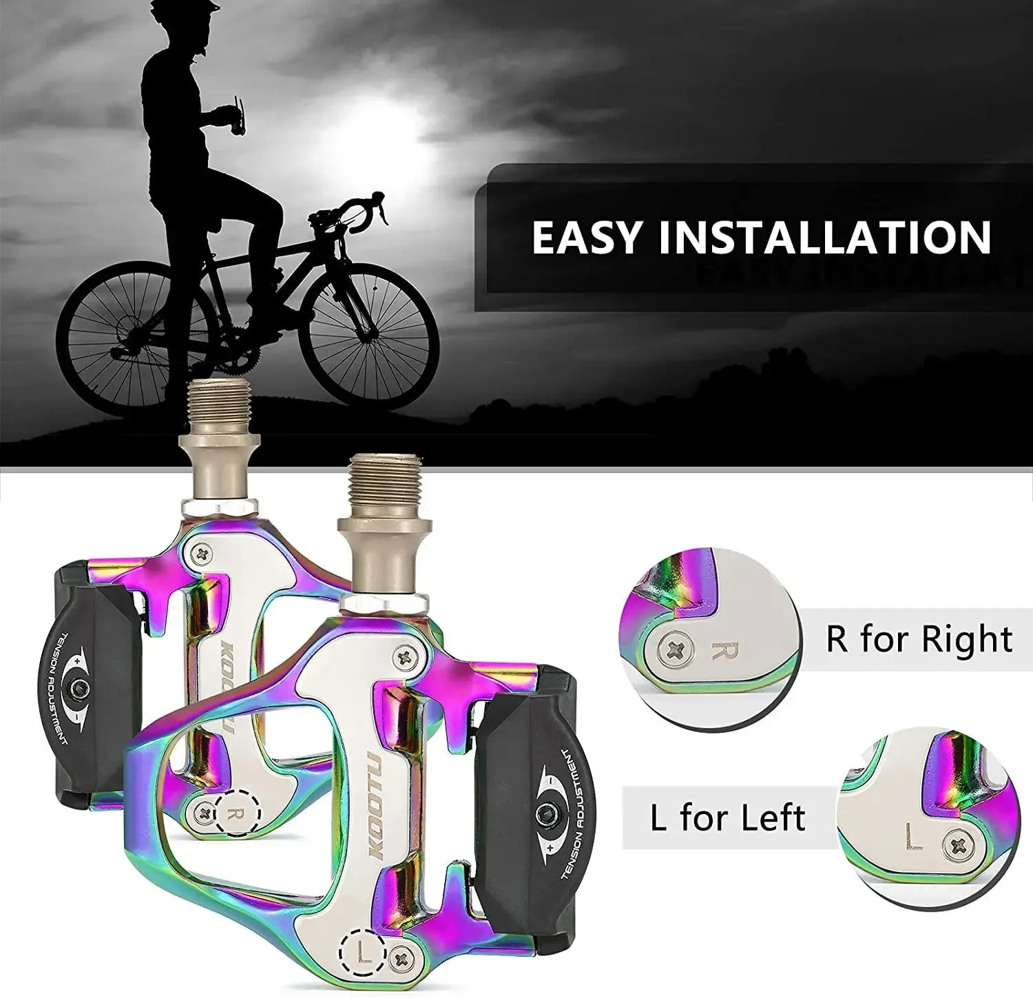 US Warehouse Road Bike Clipless Pedals With Sealed Bearings