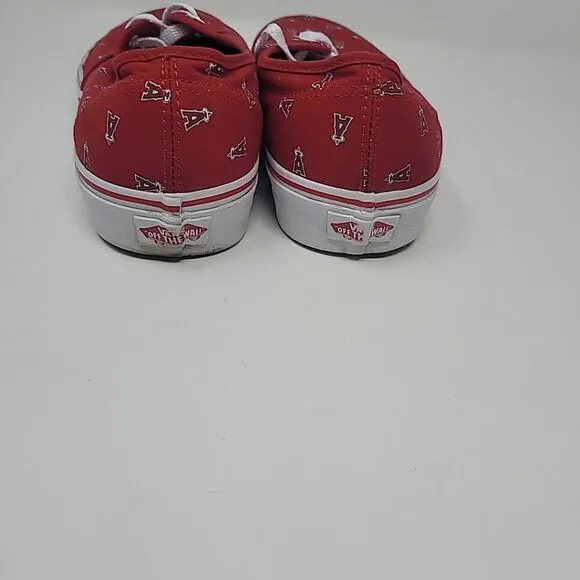 Vans Anaheim Angels Red Shoes MLB Baseball Men Sz 9.5 Women's Sz 11 Los Angeles