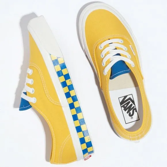 🆕Vans Authentic 44 DX Anaheim Factory OG Yellow Blue Check M7 | W8.5 NWT NWOB