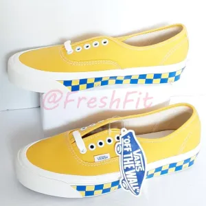 🆕Vans Authentic 44 DX Anaheim Factory OG Yellow Blue Check M7 | W8.5 NWT NWOB