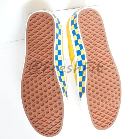 🆕Vans Authentic 44 DX Anaheim Factory OG Yellow Blue Check M7 | W8.5 NWT NWOB