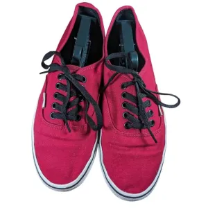 Vans Authentic Red Canvas Low Top Skate Shoes Unisex Adult Size US Men 9.5​