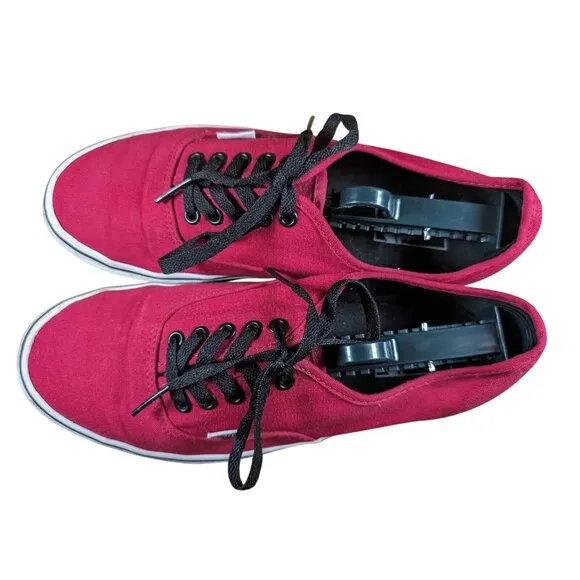 Vans Authentic Red Canvas Low Top Skate Shoes Unisex Adult Size US Men 9.5​