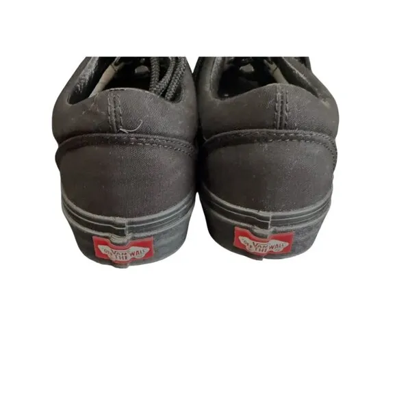 Vans Classic Old Skool Black/Black Skateboarding Sneaker Shoes Women 7.5 Casual