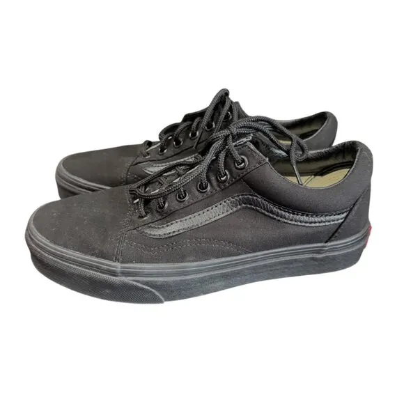 Vans Classic Old Skool Black/Black Skateboarding Sneaker Shoes Women 7.5 Casual
