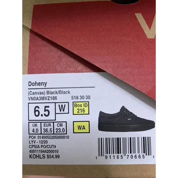 VANS Doheny Women's Athletic Sneakers Casual Skate Shoes Canvas NEW