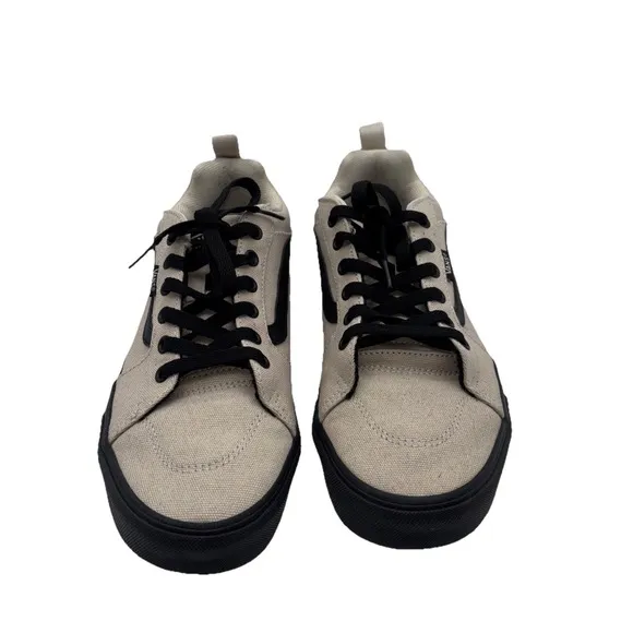 Vans Filmore Mixed Canvas Low Top Skate Sneakers, Taupe/Beige Men's Size 9.5