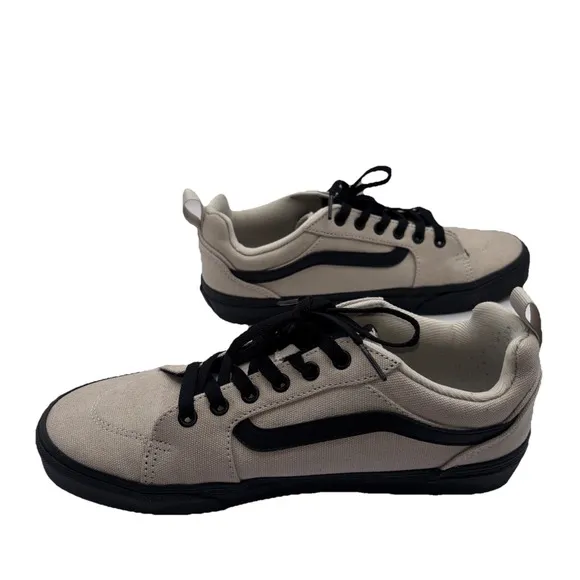 Vans Filmore Mixed Canvas Low Top Skate Sneakers, Taupe/Beige Men's Size 9.5