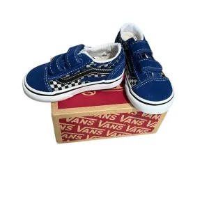 Vans Kids Blue Checkerboard Shoes