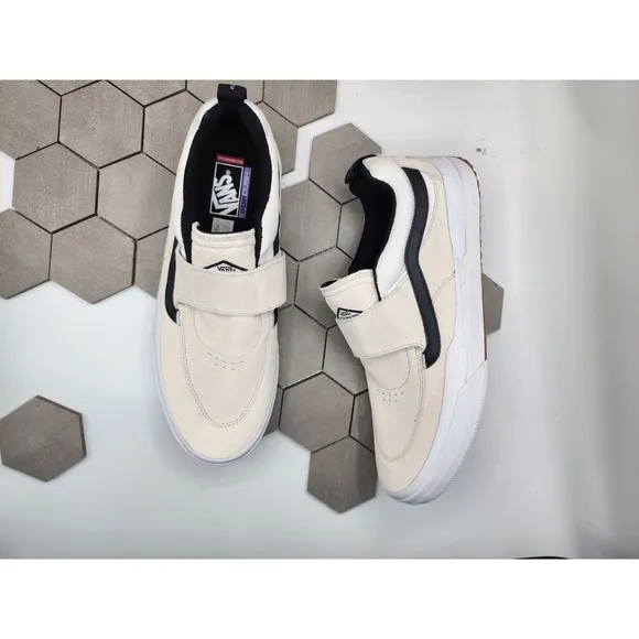 Vans Kyle 2 Sneaker White Black Men's Size 13 NEW Loop And Hook Rare Pop Cush