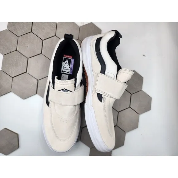 Vans Kyle 2 Sneaker White Black Men's Size 13 NEW Loop And Hook Rare Pop Cush