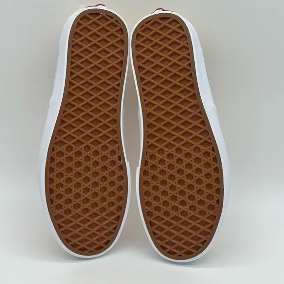 Vans Men's Checkerboard Sneakers - Orange and White
