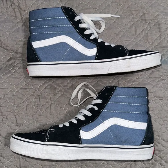VANS MEN’S SK8-HI NAVY HIGH TOP SNEAKER SHOES
