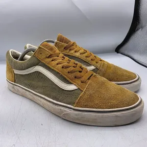 Vans Old Skool Mini Cord Mens 12 Brown Green Sneaker Shoes Walking Casual