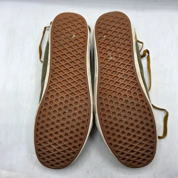Vans Old Skool Mini Cord Mens 12 Brown Green Sneaker Shoes Walking Casual