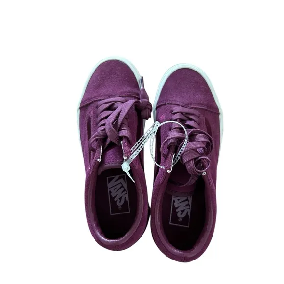 VANS Old Skool Shoes Platform Low Suede Women Size Dark Purple Skate VN0009PZDRV