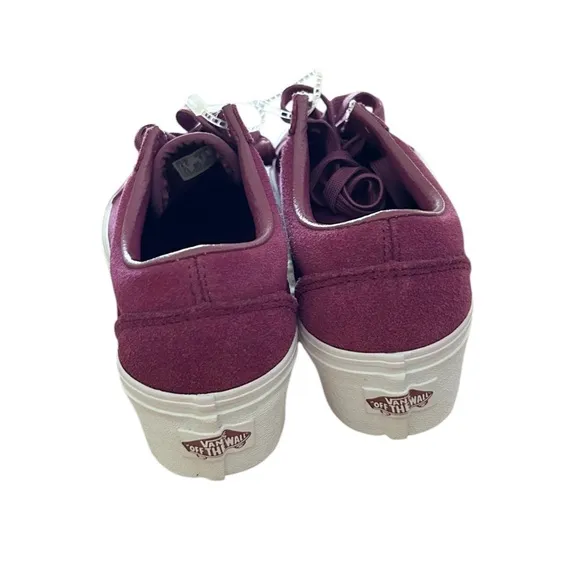 VANS Old Skool Shoes Platform Low Suede Women Size Dark Purple Skate VN0009PZDRV