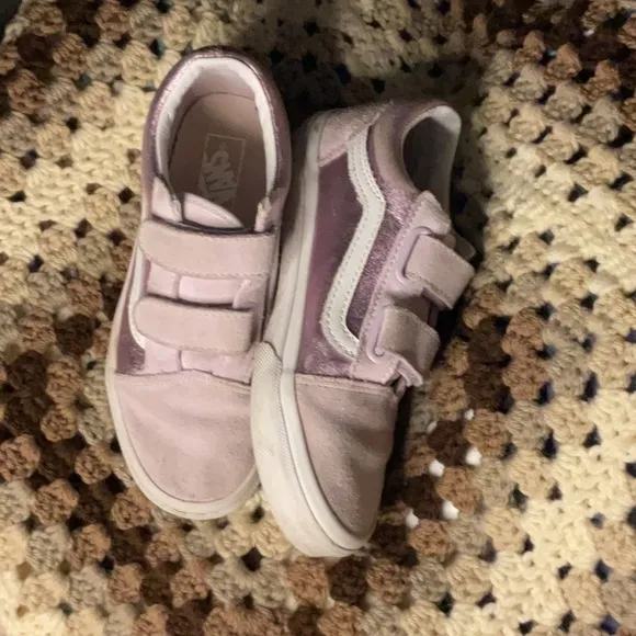 Vans Pink Velcro Sneakers for Casual Wear