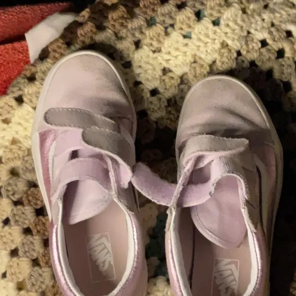 Vans Pink Velcro Sneakers for Casual Wear