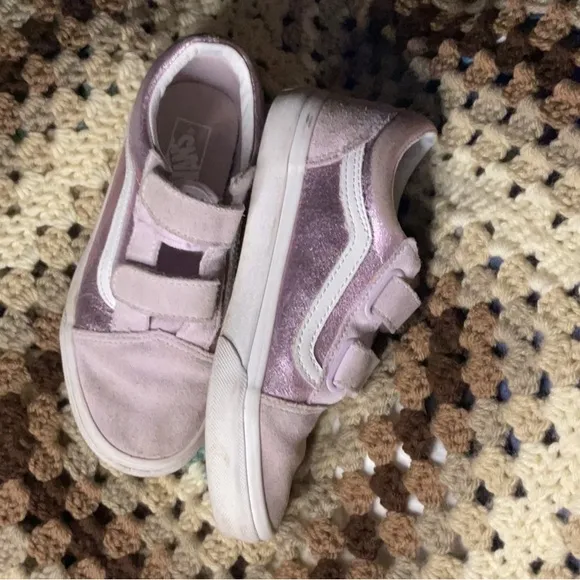 Vans Pink Velcro Sneakers for Casual Wear