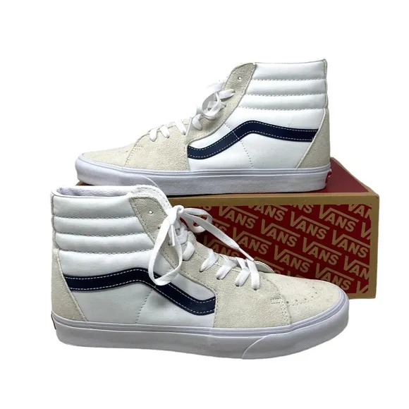 VANS Sk8-Hi Classic Sport Shoes Suede Canvas Sneakers SB White Women VN0A32QG9YG