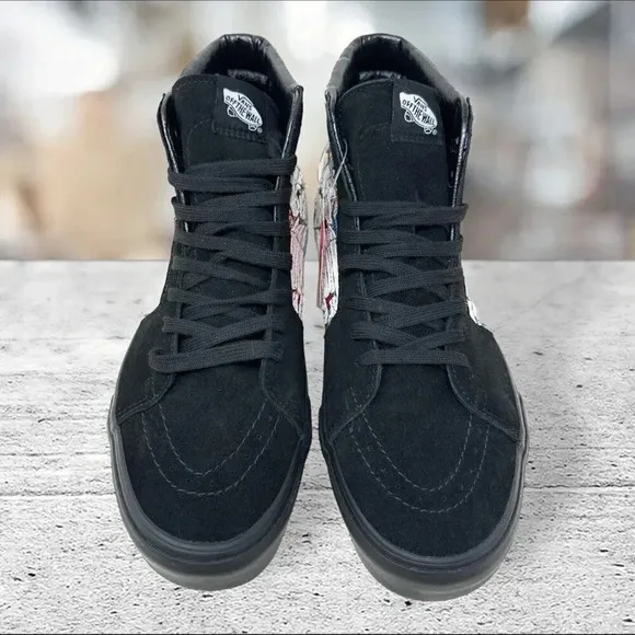 VANS Sk8-Hi HAZY BONES Black Casual Athletic Shoes Sneakers 508357 Men's Size 10