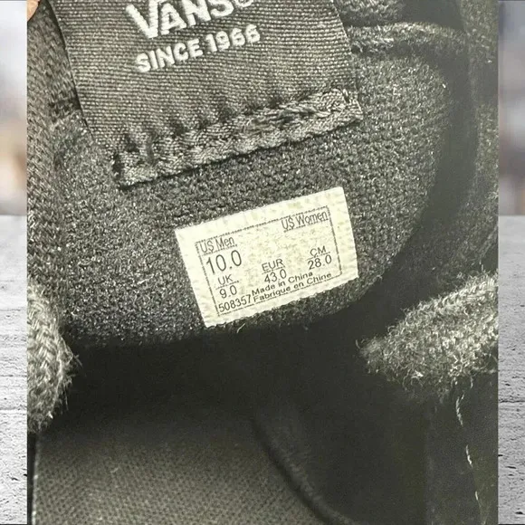 VANS Sk8-Hi HAZY BONES Black Casual Athletic Shoes Sneakers 508357 Men's Size 10