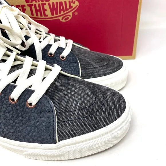 VANS Sk8-Hi Shoes High Top Gray Canvas Leather Men’s Size Casual VN0A5JMJ1O7