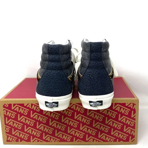 VANS Sk8-Hi Shoes High Top Gray Canvas Leather Men’s Size Casual VN0A5JMJ1O7