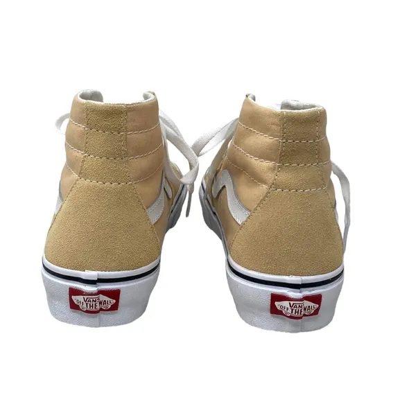VANS Sk8-Hi Tapered Shoes Women's Suede Peach Canvas Sneakers Skate VN0A5KRUBLP