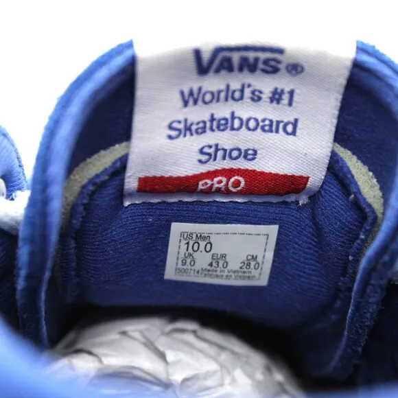 Vans Sk8-Hi Top Blue/White Shoes Size 10