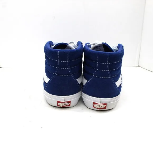 Vans Sk8-Hi Top Blue/White Shoes Size 10