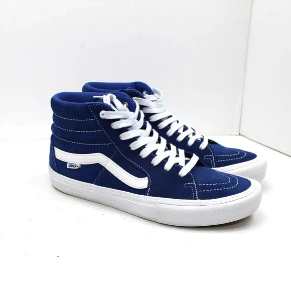 Vans Sk8-Hi Top Blue/White Shoes Size 10