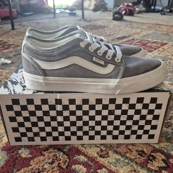 Vans Skate Chukka Low Sidestrip Light Grey Men Size 7.5 Women Size 9