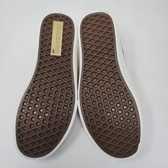 Vans Skateboarding Shoes Womens 7.5 Yellow Style 36 Decon Logo Lace Up Sneakers